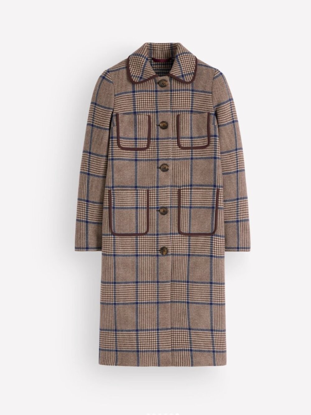 NWT Boden Patch Pocket Wool Blend Coat Size 2